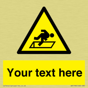 Custom Warning Hatch Sign